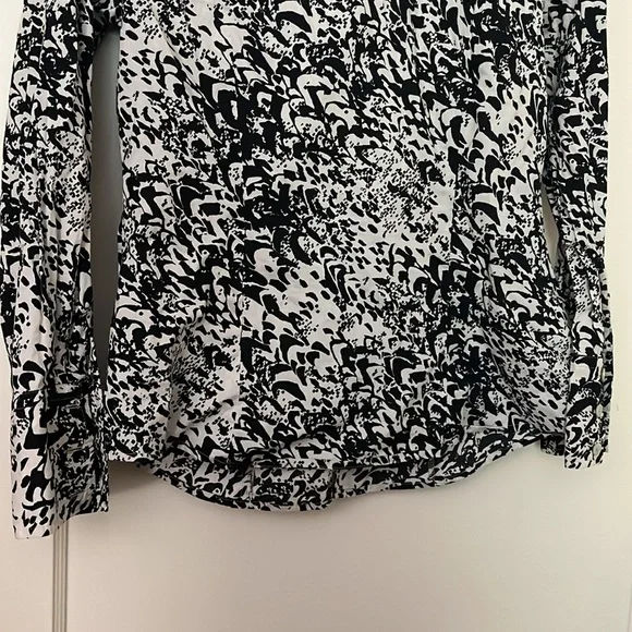 ann taylor white and black button down size: 10 - Picture 8 of 8